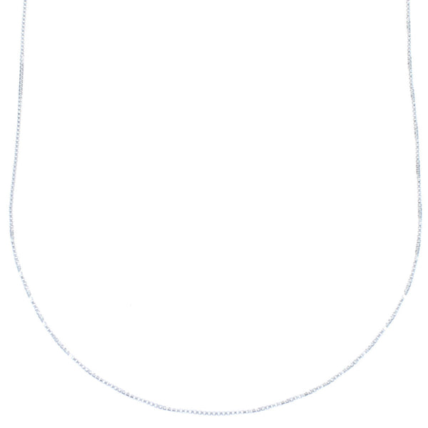 Authentic Sterling Silver Italian Box Chain 16" Necklace JX120895